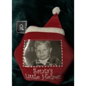C&F Enterprises Inc Red Santa’s Little Helper 10”Pillow With Photo Insert Window